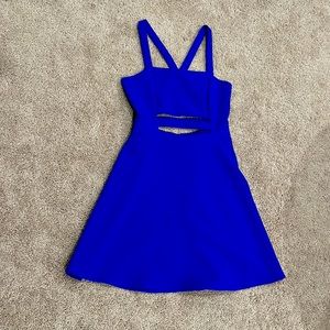 Express Blue Cutout Dress